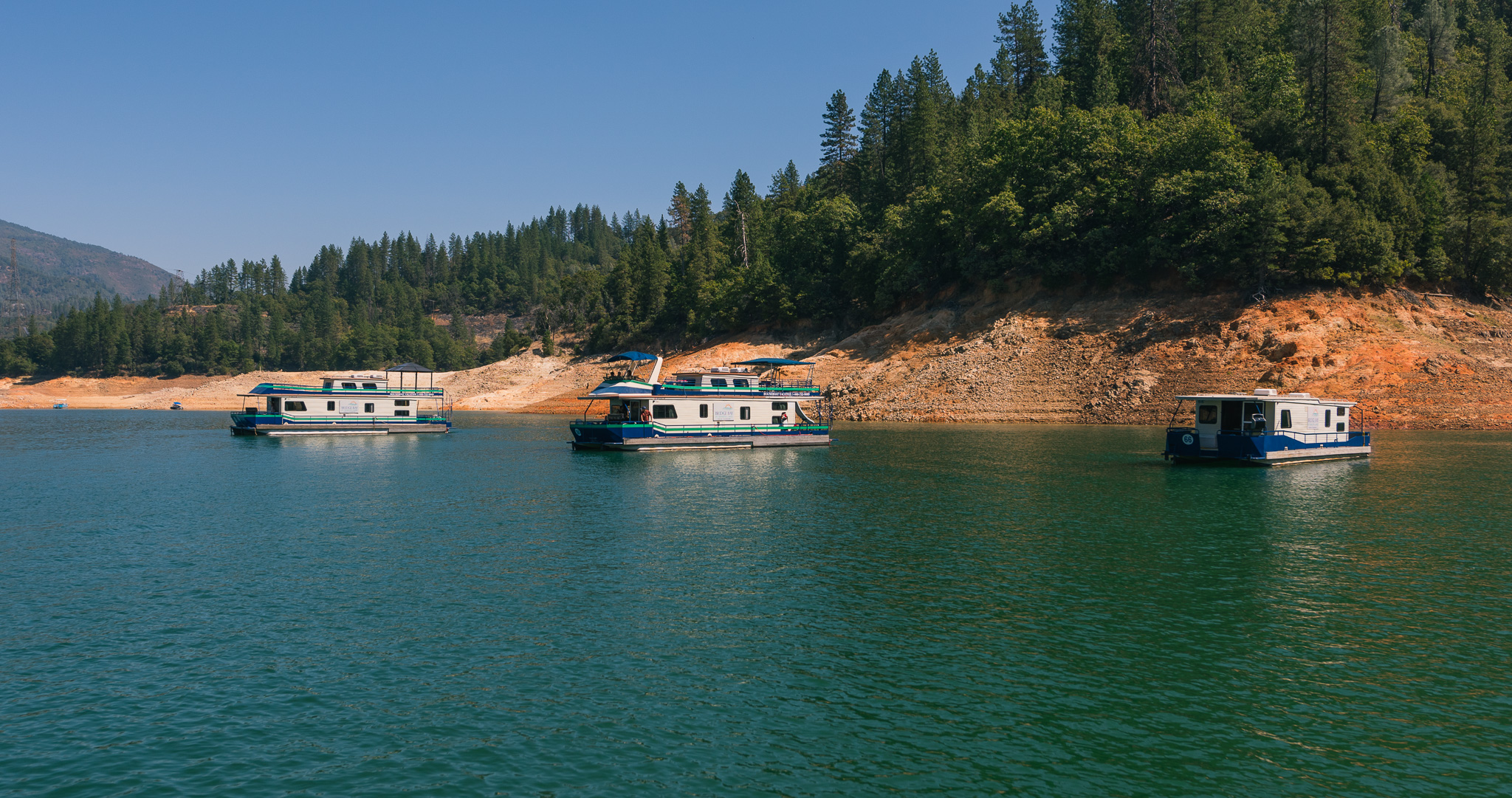 Small Boats at Bridge Bay at Shasta Lake
